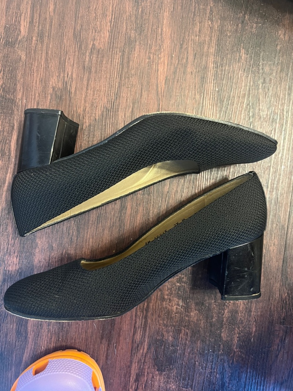 Women's Black Block Heel Pumps